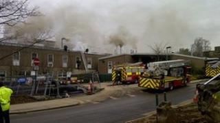 Fire at University of York. Picture Tom Herbert