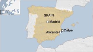 Map showing Calpe