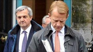 Chris Huhne and David Laws at the coalition negotiations in May 2010