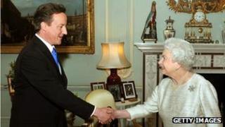 David Cameron and Queen Elizabeth II