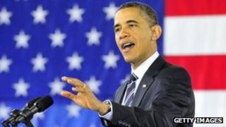 US President Barack Obama makes remarks on the economy, 3 February 2012 in Arlington, Virginia