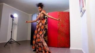 Model wearing KikoRomeo dress