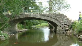 Pont Telpyn difrod