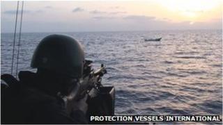 Armed maritime security operative. Courtesy Protection Vessels International