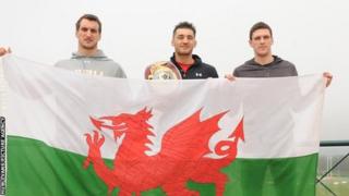 Sam Warburton, Nathan Cleverly a Mark Hudson