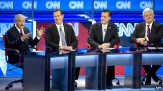 Republican presidential candidates take part in a televised TV debate