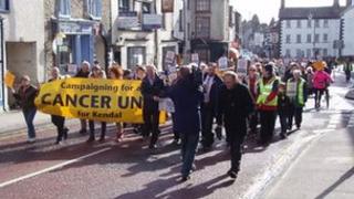 The demonstration in Kendal