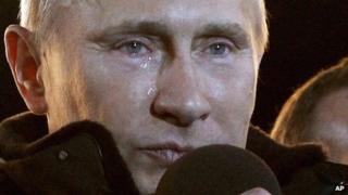 Vladimir Putin on election night