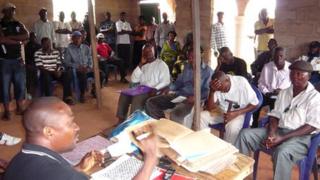 A meeting of displaced Christian people