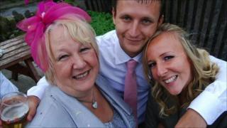 Emma and Jonathan Gray and Mr Gray's mother Cath Davies