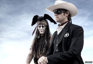 Depp, left, and Hammer in Disney's remake of The Lone Ranger