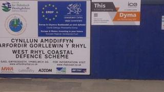 Arwyddion yn Y Rhyl
