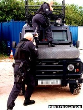 Police firearms pic courtesy of MEN