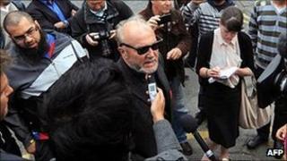 George Galloway celebrating his victory