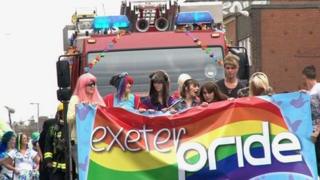 Exeter Pride march
