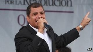 President Rafael Correa of Ecuador (file image)