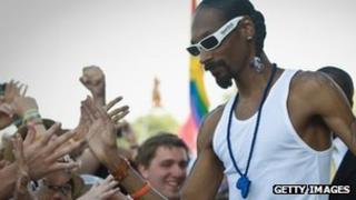 EMI Music artist Snoop Dogg meets fans at a gig