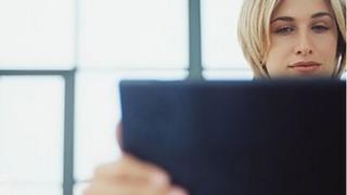 Woman on computer