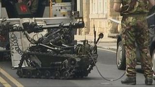 One of the robots used by Ammunition Technical Officers to make suspect devices safe