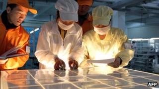 Workers at a China factory