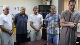 Ukrainians suspected of being Libyan mercenaries in Tripoli (3 Sept 2011)