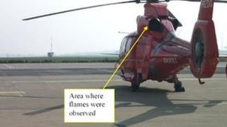 Picture from the AAIB report illustrating the location of the fire
