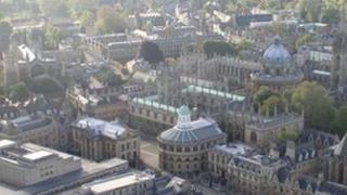 Ariel view of Oxford