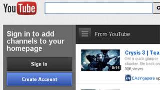 YouTube home page