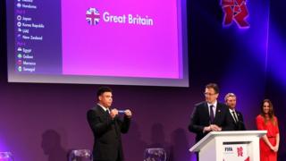 Brazilian footballer Ronaldo at the Olympic football draw