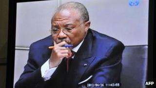 TV picture of Charles Taylor, 26 April 2012