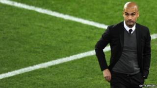 Barcelona's coach Josep Guardiola