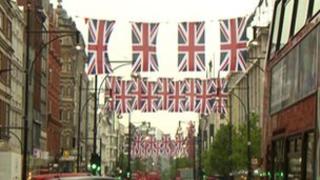Union Jacks on Oxford Street