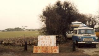 Peace camp at RAF Upper Heyford in 1982/3