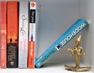 Books on a shelf