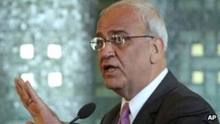 chief Palestinian negotiator Saeb Erekat, file picture