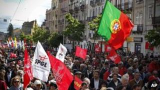 austerity portugal scraps holidays drive four public measures portuguese rallies showed anger caption their over