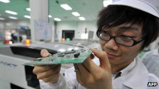 Worker at a China factory