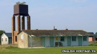 Buildings and water tower at Stow Maries Aerodrome