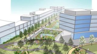 Artist impression of docklands redevelopment