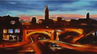 Liam Spencer - Deansgate and Whitworth Street at Twilight