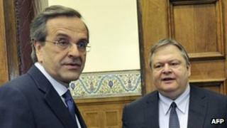 Antonis Samaras and Evangelos Venizelos, 11 May