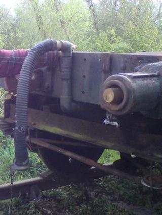 Buffers cut from wagon