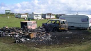 Caravan fire