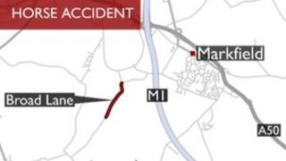 Map of Broad Lane in Markfield in Leicestershire