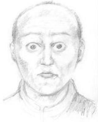 An artist's impression of what of the man the police are looking for.