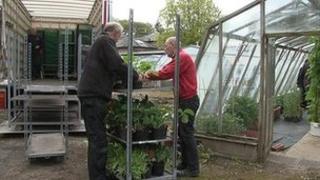 Exhibit being packed into lorry at Leeds University