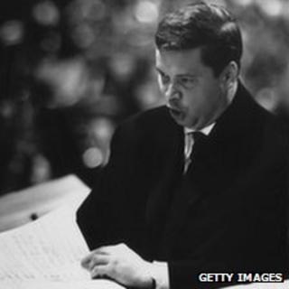 Dietrich Fischer-Dieskau at the premiere of War Requiem in 1962
