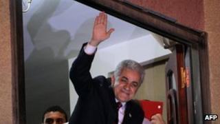 Hamdin Sabbahi speaks to his supporters in Cairo on May 25, 2012