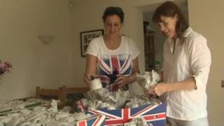 Preparations for Kington St Michael's Jubilee party