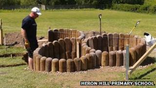 Olympic themed garden